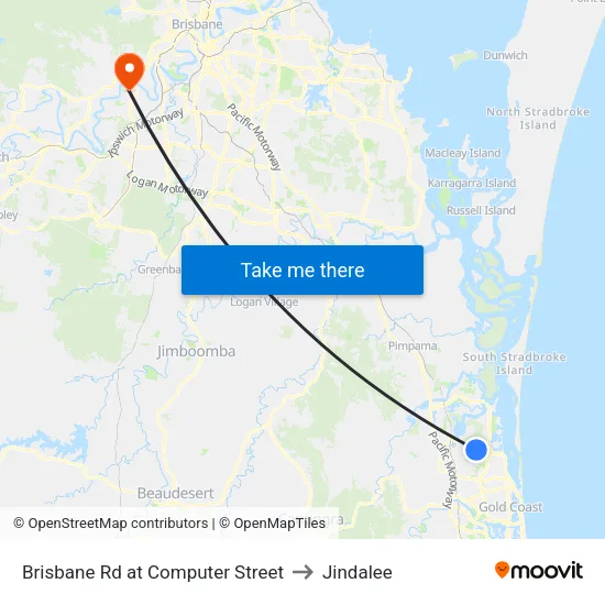 Brisbane Rd at Computer Street to Jindalee map