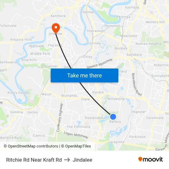 Ritchie Rd Near Kraft Rd to Jindalee map