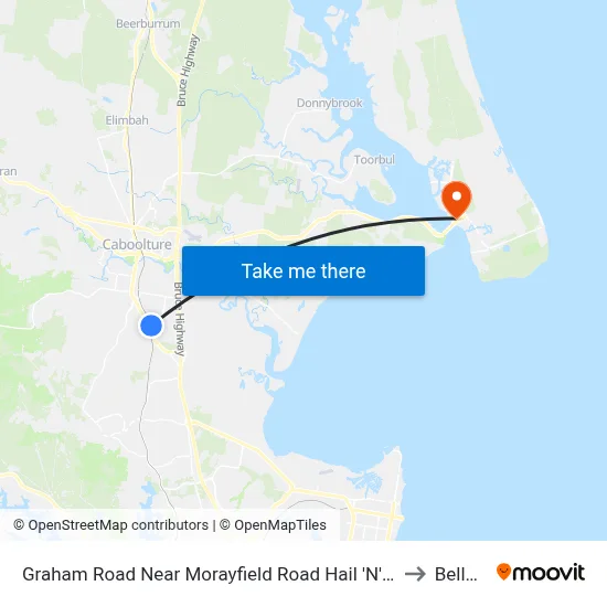 Graham Road Near Morayfield Road Hail 'N' Ride to Bellara map