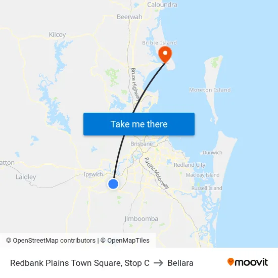 Redbank Plains Town Square, Stop C to Bellara map