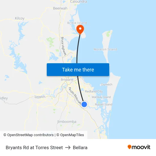 Bryants Rd at Torres Street to Bellara map
