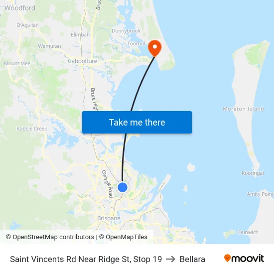 Saint Vincents Rd Near Ridge St, Stop 19 to Bellara map