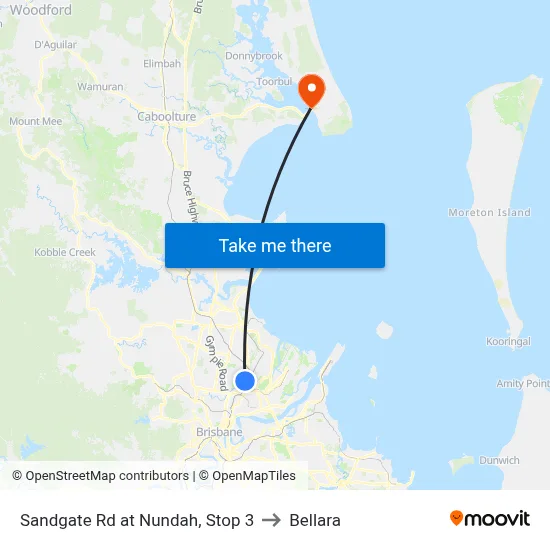 Sandgate Rd at Nundah, Stop 3 to Bellara map