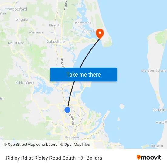 Ridley Rd at Ridley Road South to Bellara map