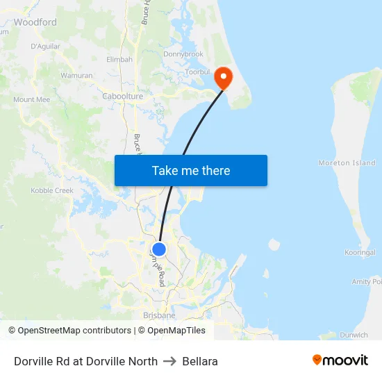 Dorville Rd at Dorville North to Bellara map