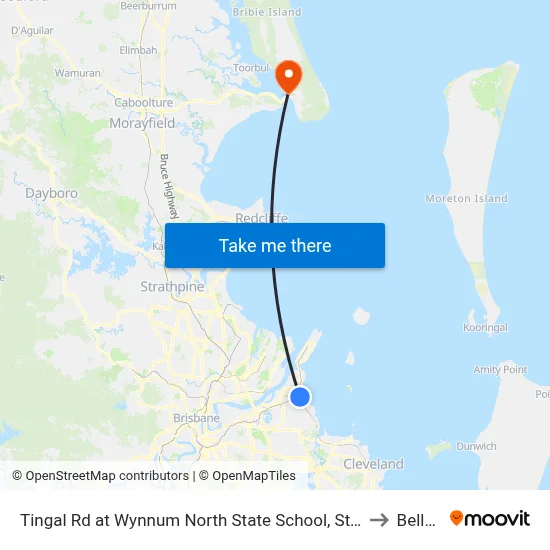 Tingal Rd at Wynnum North State School, Stop 10/5 to Bellara map