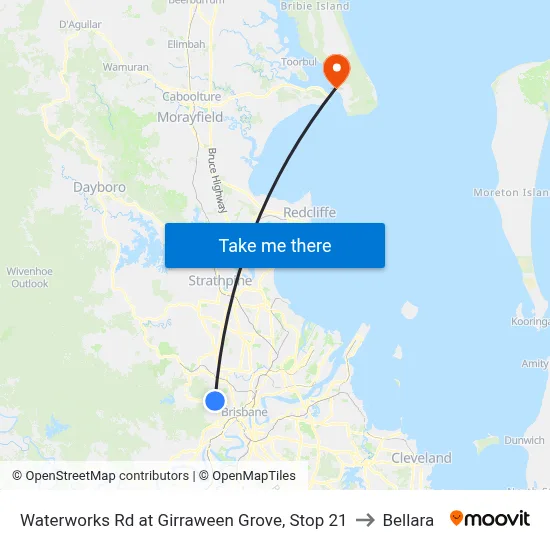 Waterworks Rd at Girraween Grove, Stop 21 to Bellara map