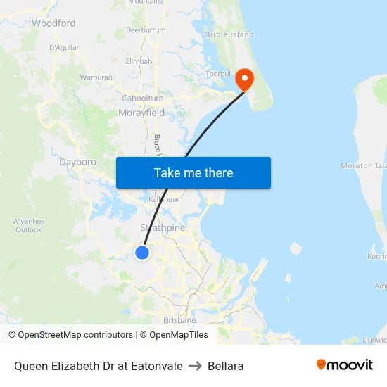 Queen Elizabeth Dr at Eatonvale to Bellara map