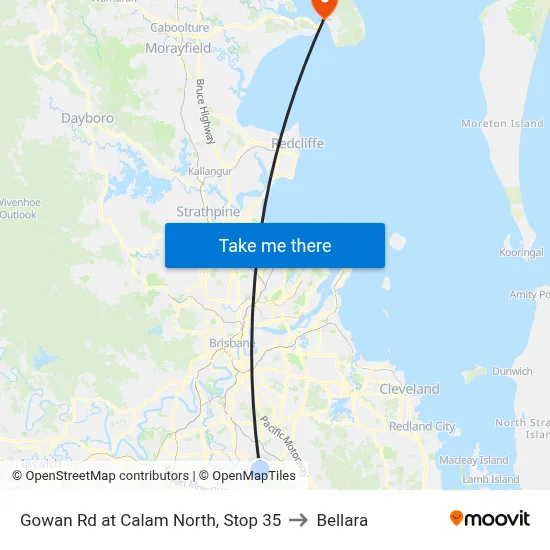 Gowan Rd at Calam North, Stop 35 to Bellara map