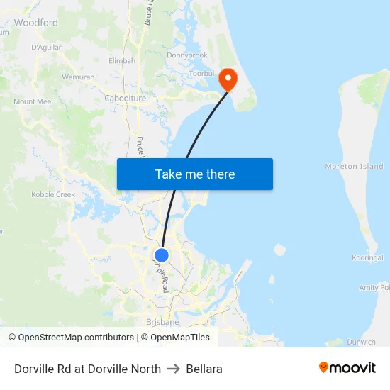 Dorville Rd at Dorville North to Bellara map