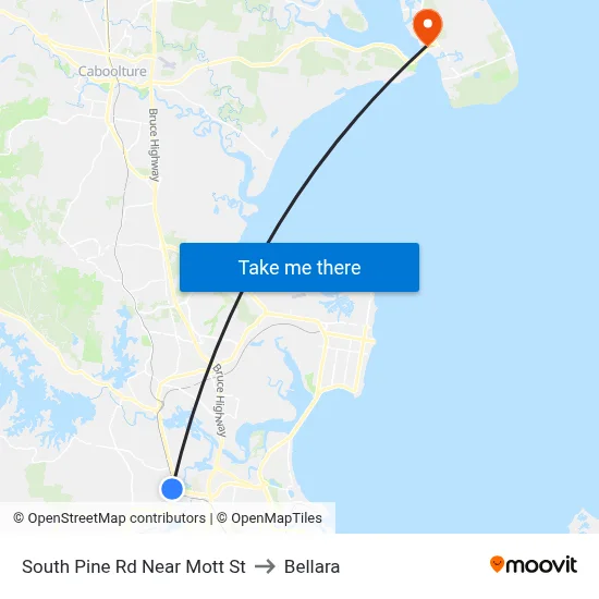 South Pine Rd Near Mott St to Bellara map