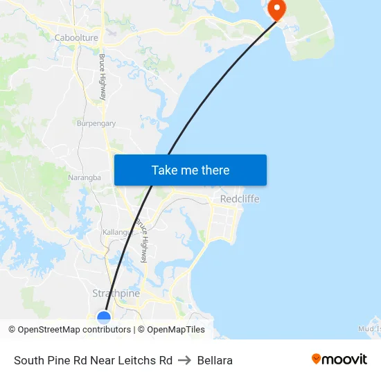 South Pine Rd Near Leitchs Rd to Bellara map