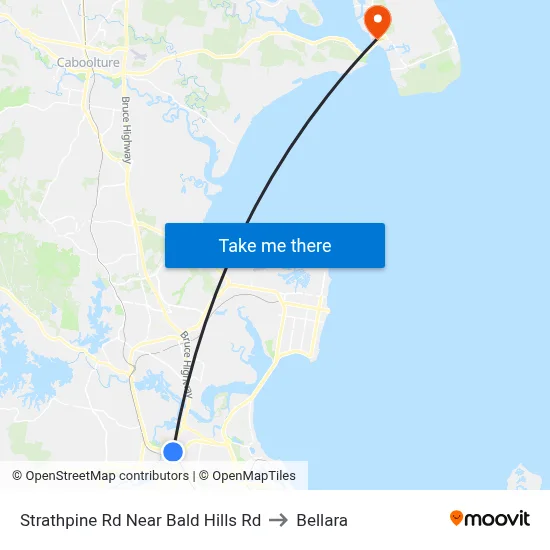 Strathpine Rd Near Bald Hills Rd to Bellara map