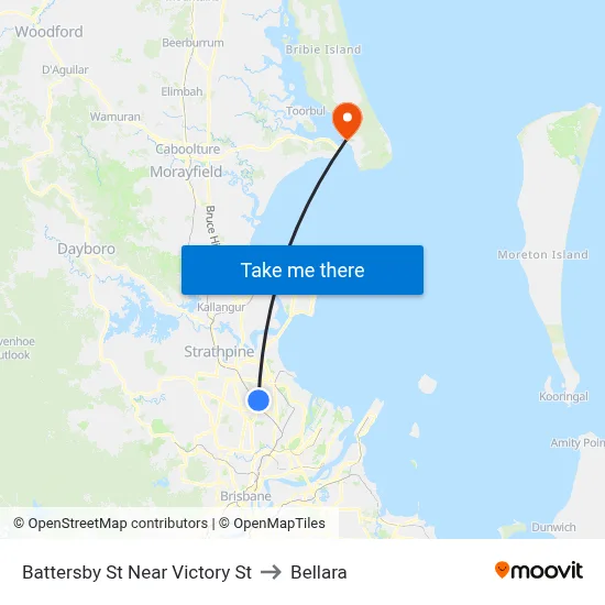 Battersby St Near Victory St to Bellara map