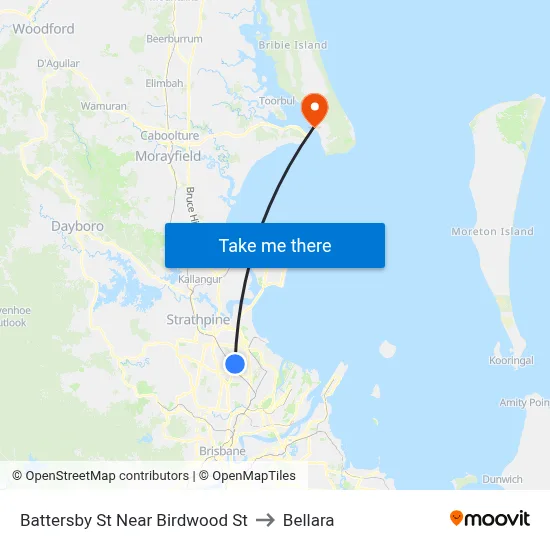 Battersby St Near Birdwood St to Bellara map
