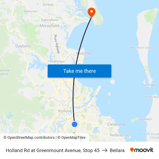 Holland Rd at Greenmount Avenue, Stop 45 to Bellara map
