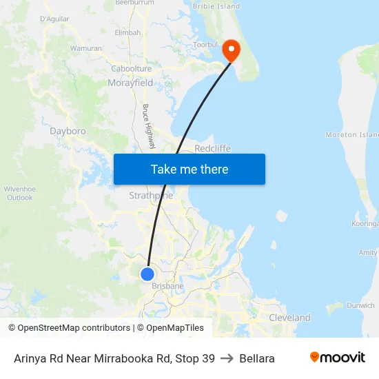 Arinya Rd Near Mirrabooka Rd, Stop 39 to Bellara map