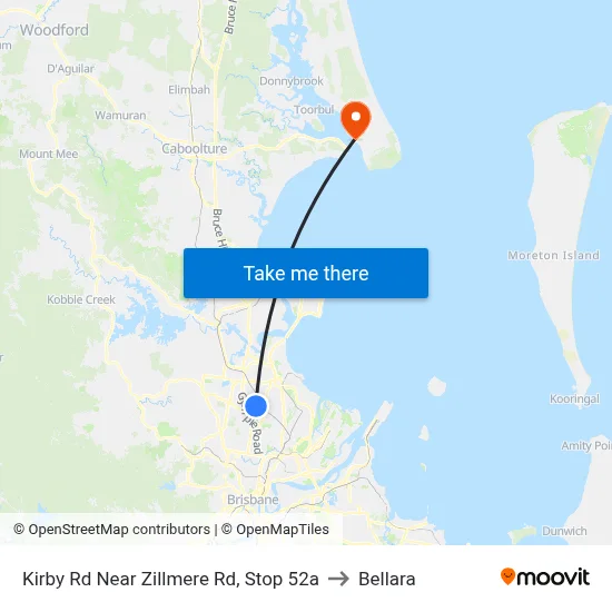 Kirby Rd Near Zillmere Rd, Stop 52a to Bellara map