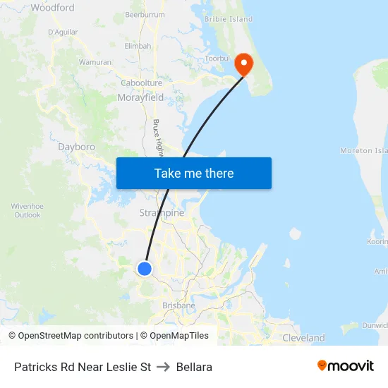 Patricks Rd Near Leslie St to Bellara map