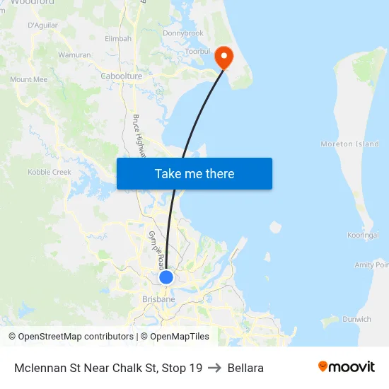 Mclennan St Near Chalk St, Stop 19 to Bellara map