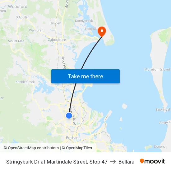 Stringybark Dr at Martindale Street, Stop 47 to Bellara map