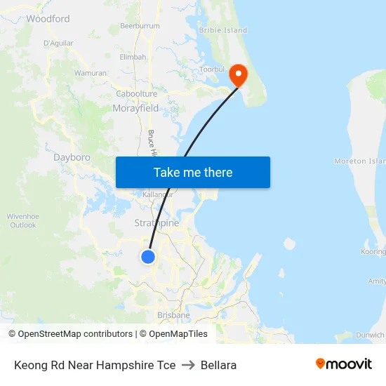 Keong Rd Near Hampshire Tce to Bellara map