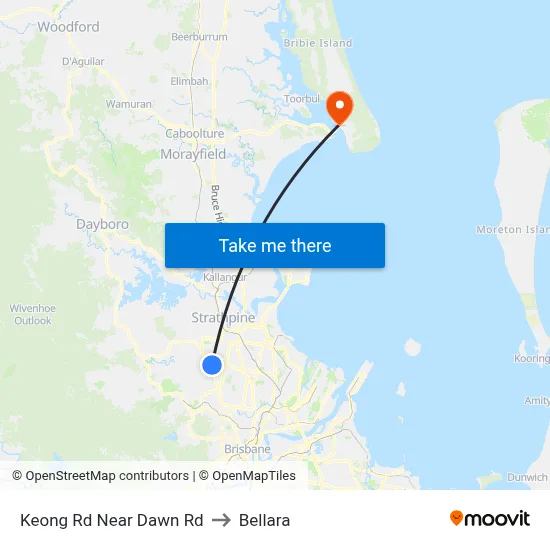 Keong Rd Near Dawn Rd to Bellara map