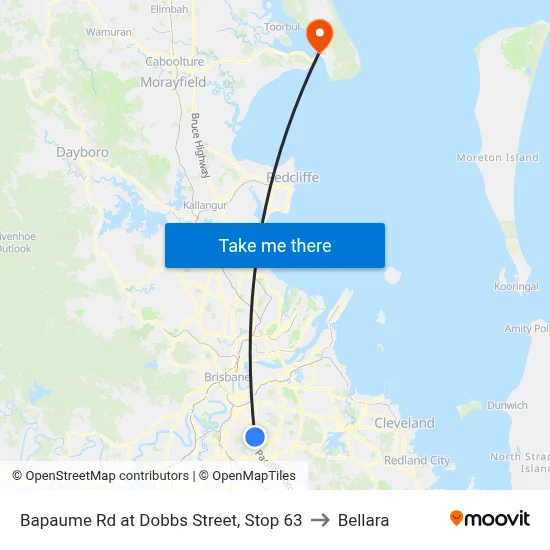 Bapaume Rd at Dobbs Street, Stop 63 to Bellara map