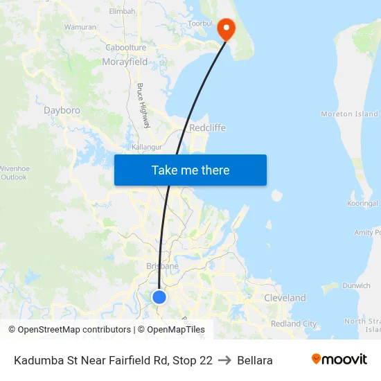 Kadumba St Near Fairfield Rd, Stop 22 to Bellara map