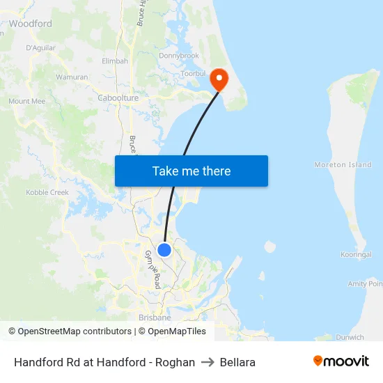 Handford Rd at Handford - Roghan to Bellara map