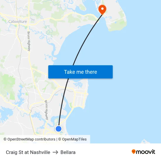 Craig St at Nashville to Bellara map