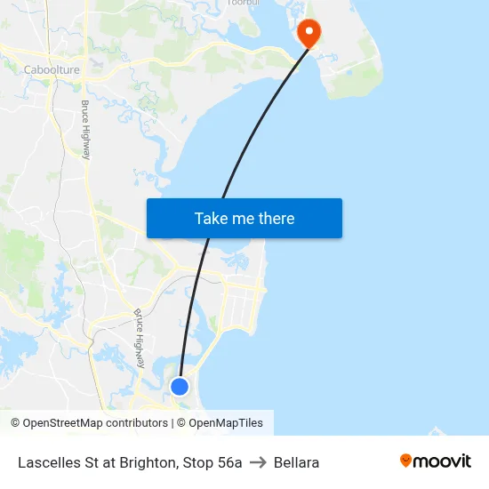 Lascelles St at Brighton, Stop 56a to Bellara map