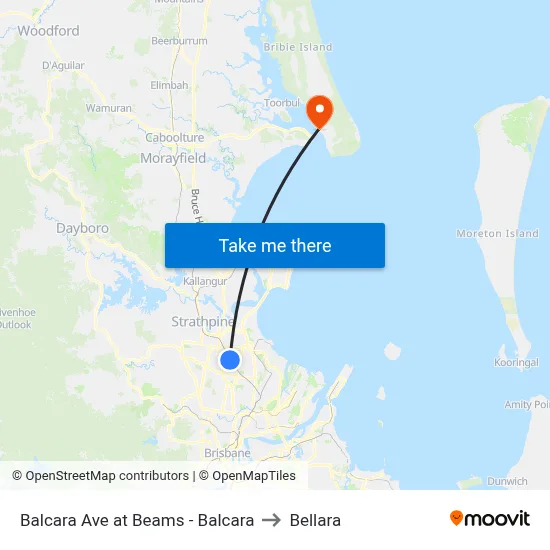 Balcara Ave at Beams - Balcara to Bellara map