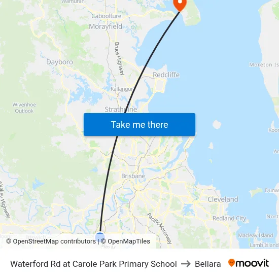 Waterford Rd at Carole Park Primary School to Bellara map
