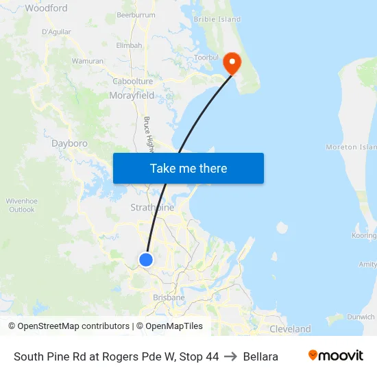 South Pine Rd at Rogers Pde W, Stop 44 to Bellara map