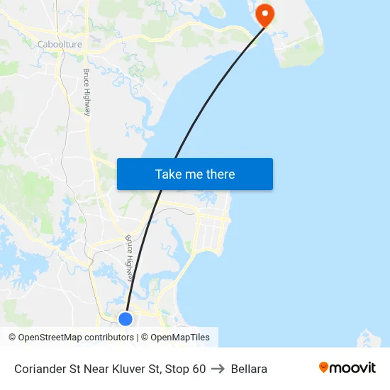 Coriander St Near Kluver St, Stop 60 to Bellara map
