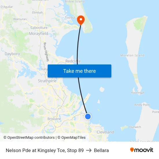 Nelson Pde at Kingsley Tce, Stop 89 to Bellara map