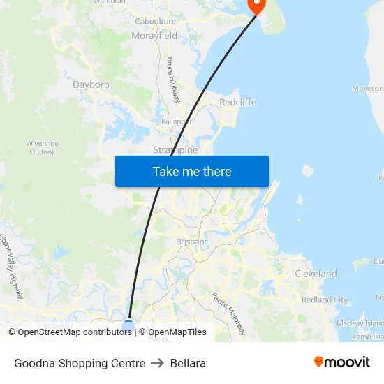 Goodna Shopping Centre to Bellara map