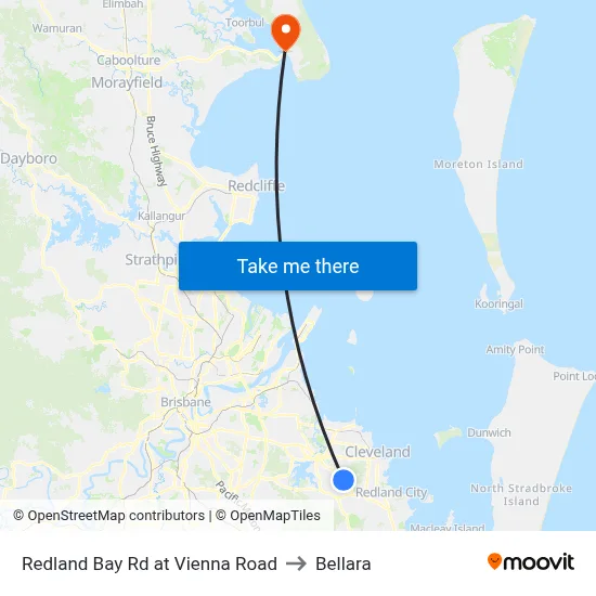 Redland Bay Rd at Vienna Road to Bellara map