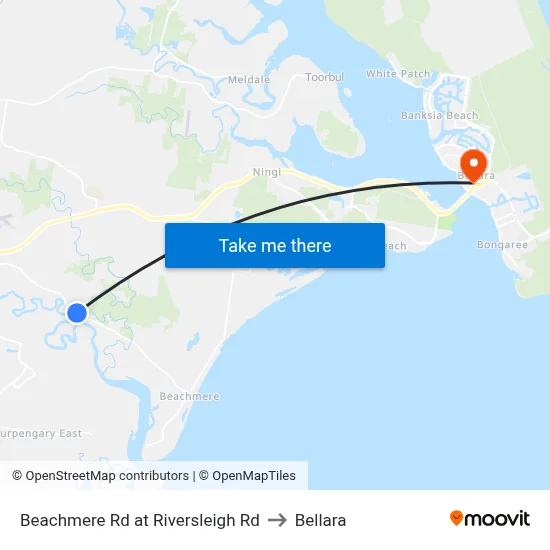 Beachmere Rd at Riversleigh Rd to Bellara map