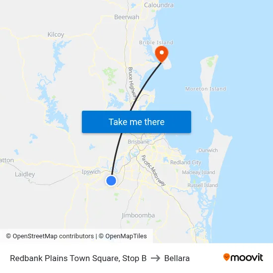 Redbank Plains Town Square, Stop B to Bellara map