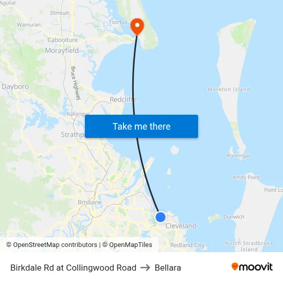 Birkdale Rd at Collingwood Road to Bellara map