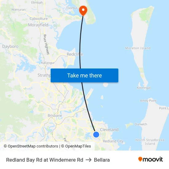 Redland Bay Rd at Windemere Rd to Bellara map