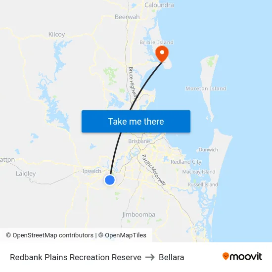Redbank Plains Recreation Reserve to Bellara map