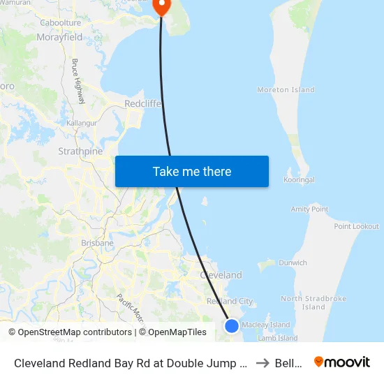 Cleveland Redland Bay Rd at Double Jump Road to Bellara map