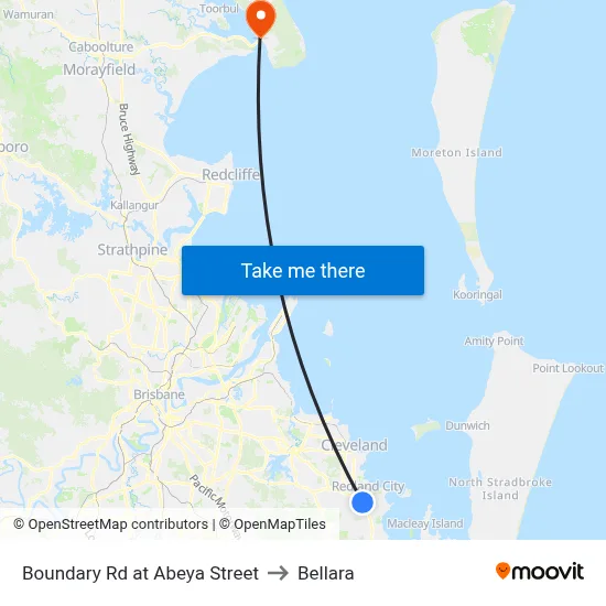 Boundary Rd at Abeya Street to Bellara map