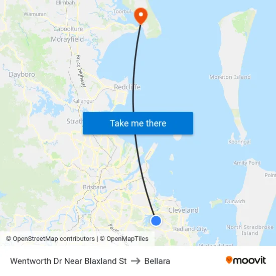 Wentworth Dr Near Blaxland St to Bellara map