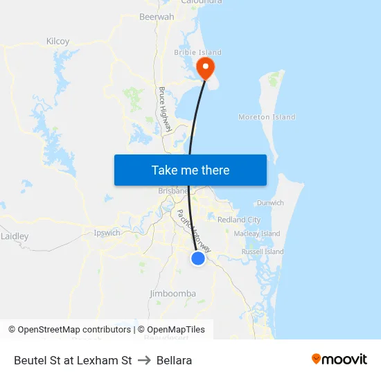 Beutel St at Lexham St to Bellara map