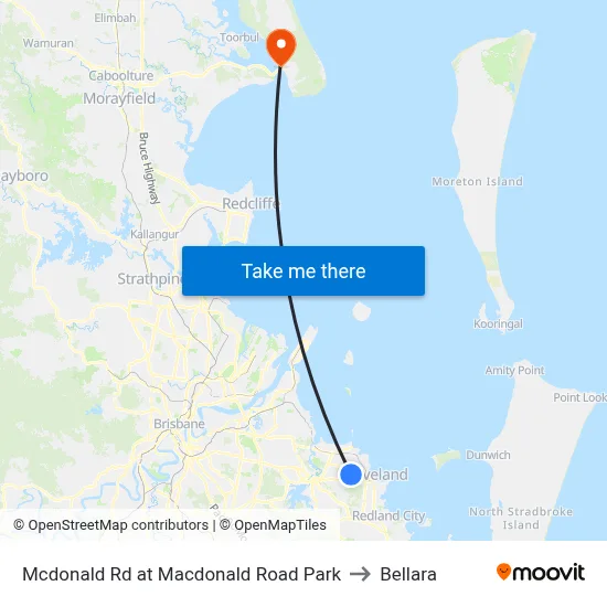 Mcdonald Rd at Macdonald Road Park to Bellara map