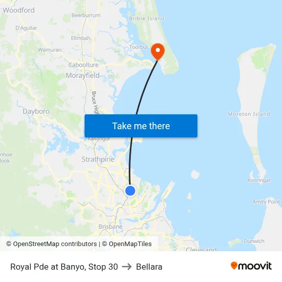 Royal Pde at Banyo, Stop 30 to Bellara map